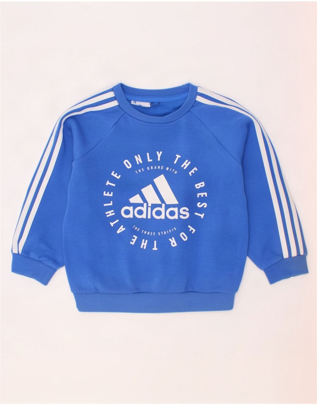 Bluza chłopięca Adidas z grafiką, 2-3 lata, niebieska bawełna