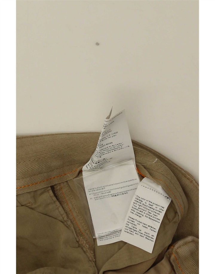 Męskie spodenki Chino Hugo Boss W32 Średni brązowy bawełna