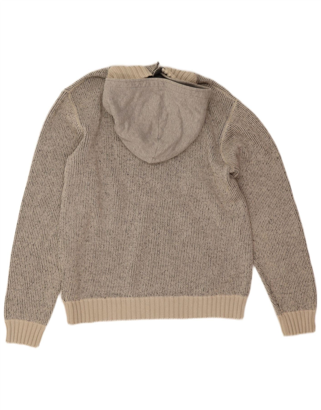 Marlboro Classics Męski sweter z kapturem i guzikami, duży, szary, bawełniany
