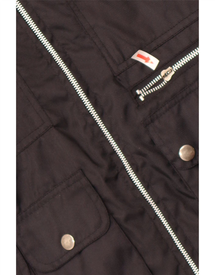 Męska kamizelka użytkowa Vintage UK 38 Średni czarny nylon