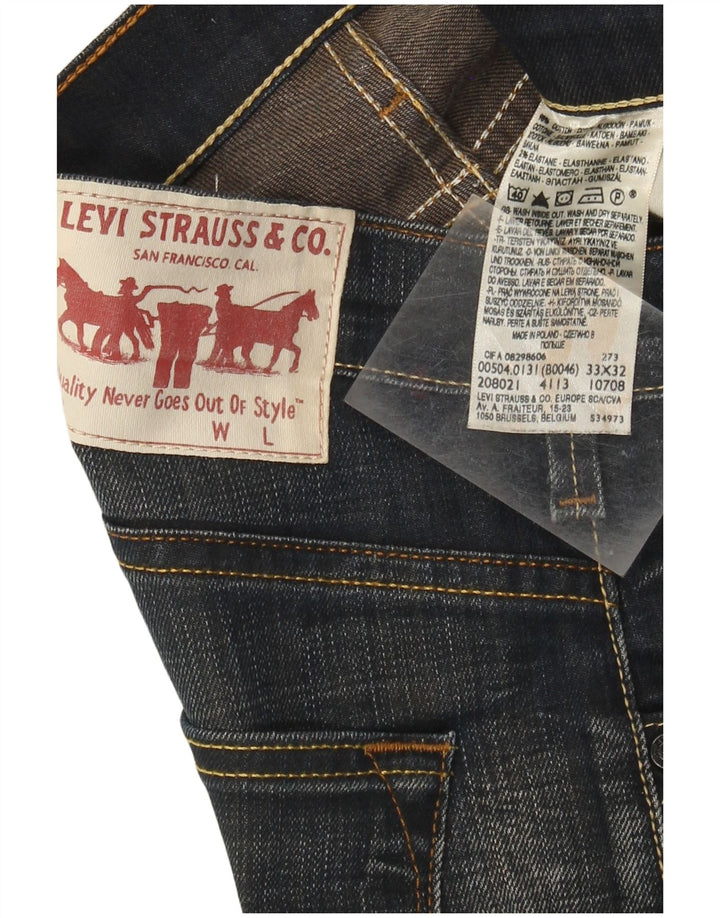 Męskie jeansy Levi's 504 Straight W33 L29 Niebieskie bawełniane