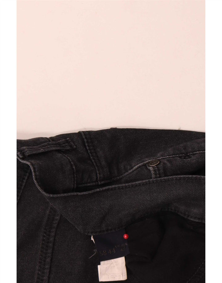 Męskie jeansy slim fit Trussardi W42 L35 Czarna bawełna