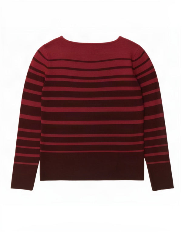 Marks & Spencer Damski sweter z dekoltem w łódkę, UK 14, duży, bordowy