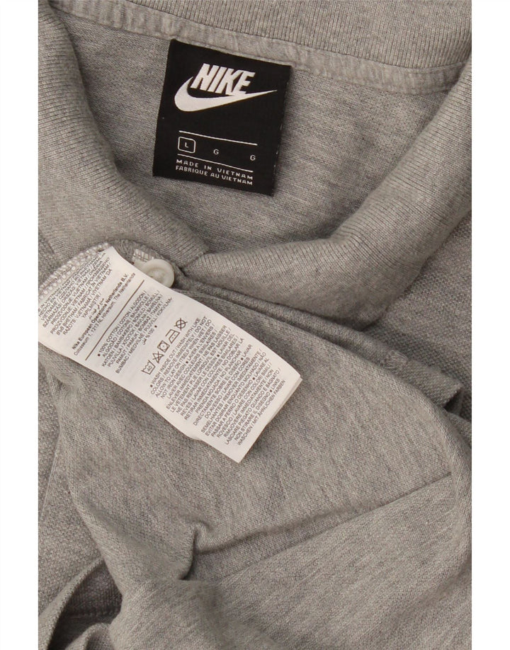 Męska koszulka polo NIKE, duża, szara, bawełniana