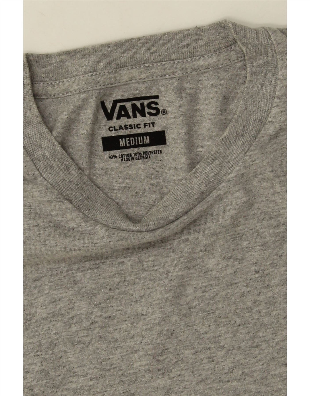 Męski T-shirt Vans o klasycznym kroju, średnioszary, bawełniany