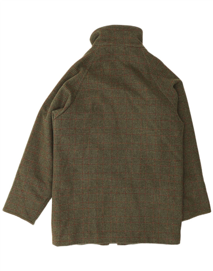 Męska kurtka użytkowa Barbour UK 38, średnia khaki, wełna w kratę