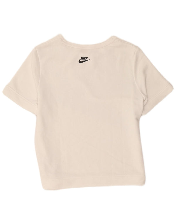 Damska bluza z krótkim rękawem Nike Graphic UK 14 Średnia biel