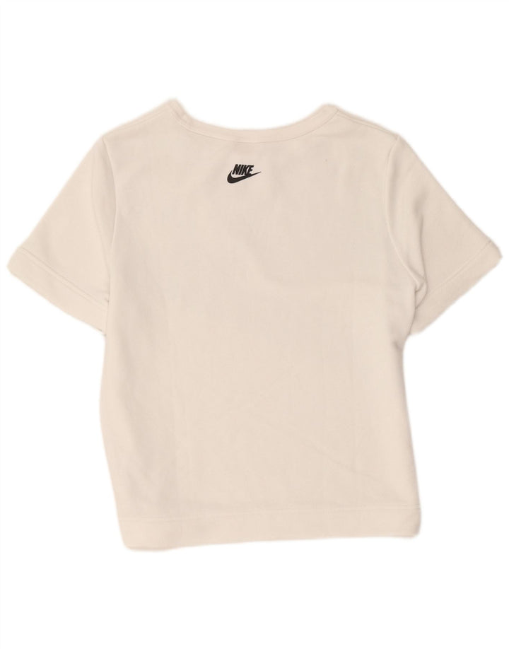 Damska bluza z krótkim rękawem Nike Graphic UK 14 Średnia biel