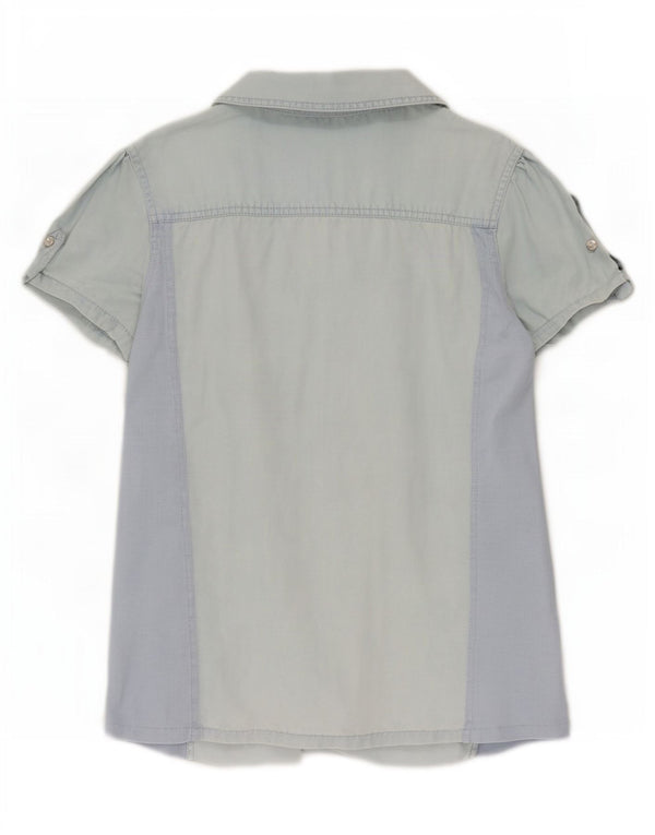 Damska koszula dżinsowa z krótkim rękawem Guess UK 12 Medium Blue Tencel