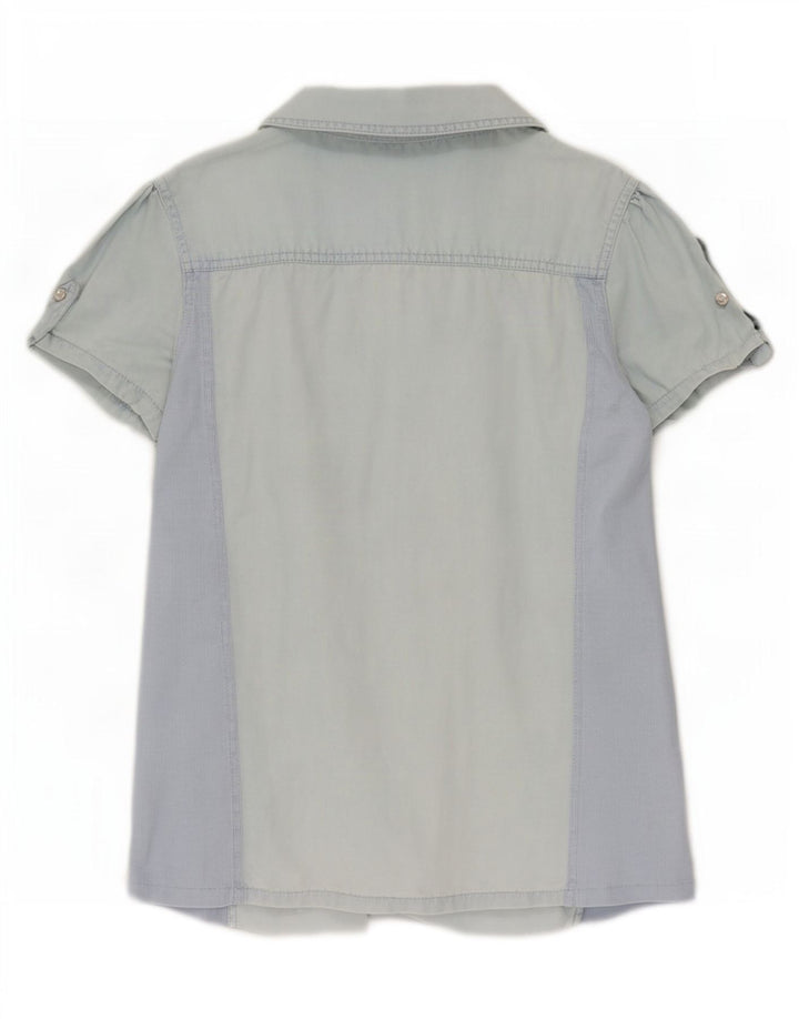 Damska koszula dżinsowa z krótkim rękawem Guess UK 12 Medium Blue Tencel