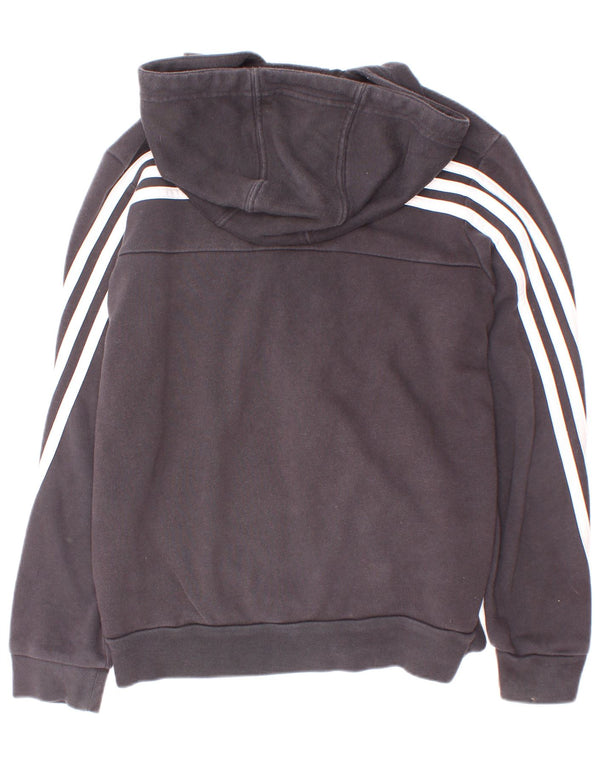 Chłopięcy sweter z kapturem i zamkiem Adidas 9-10 lat Szary, bawełniany nadruk zwierzęcy