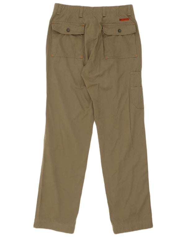 Męskie proste spodnie cargo z zamkiem błyskawicznym IT 48 Medium W32 L34 Khaki Cotton