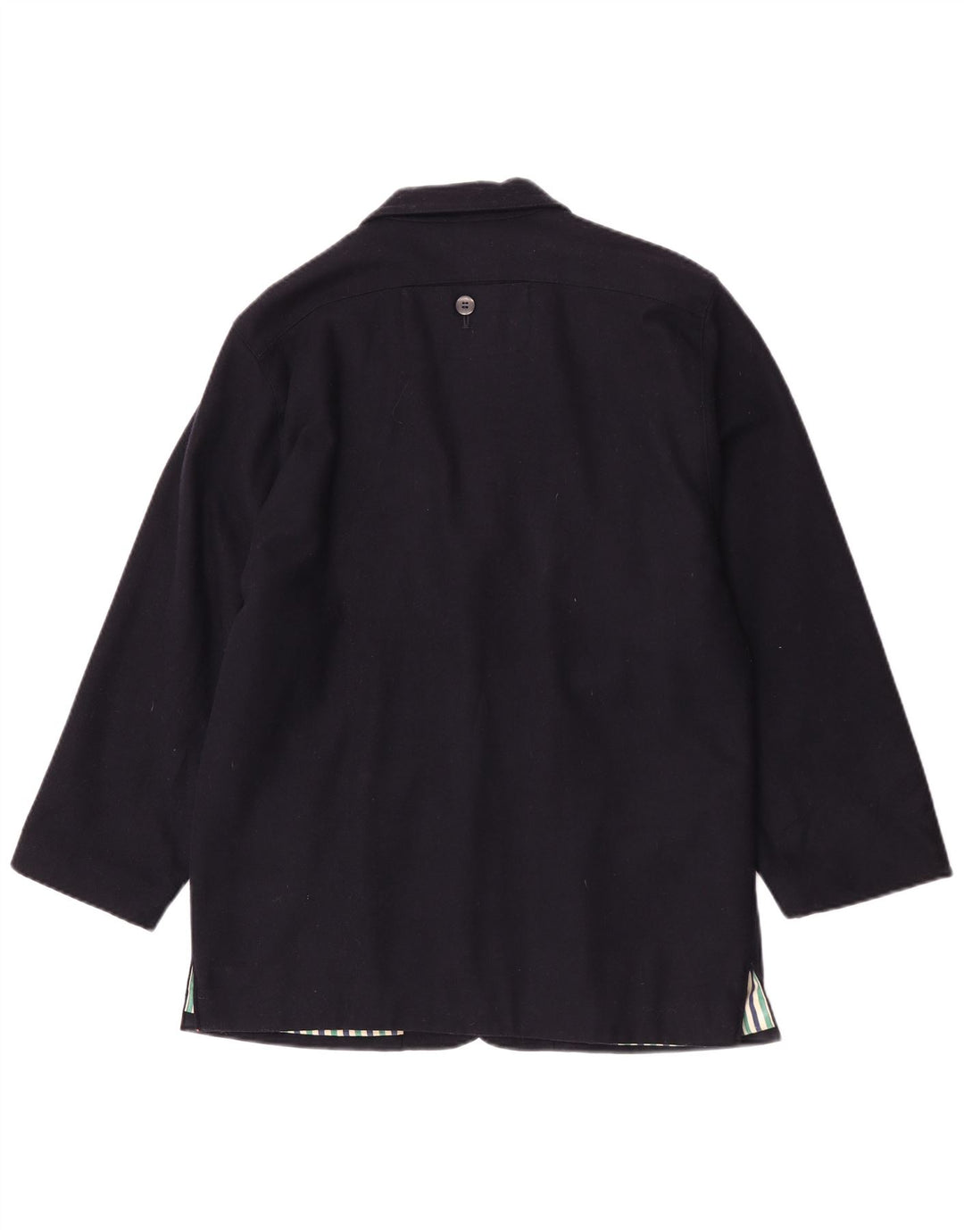 Vintage damska marynarka zapinana na 3 guziki UK 16, duża, granatowa