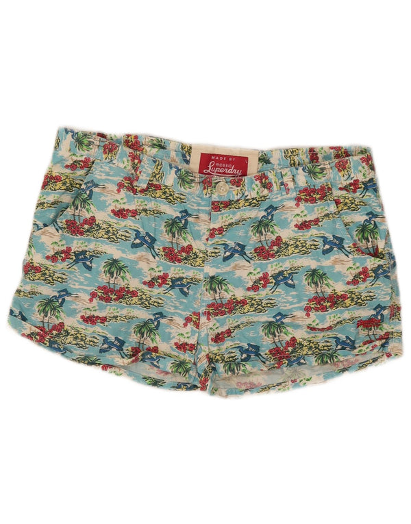 Superdry Womens Swimming Shorts UK 14 Medium Multicoloured Floral Hawaiian