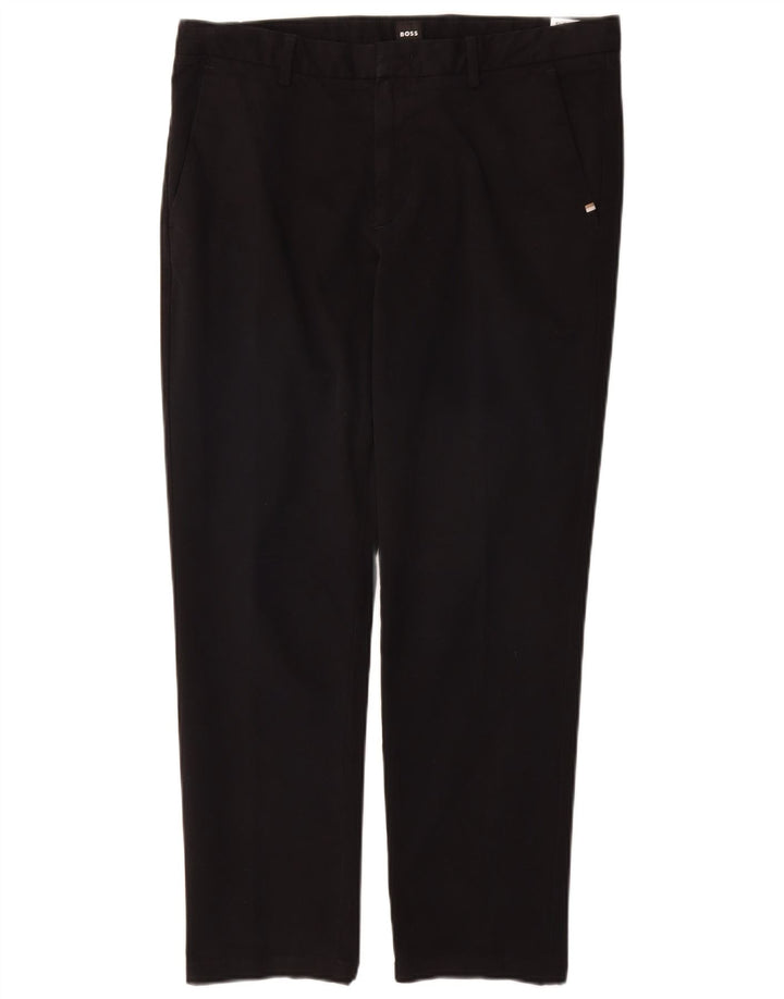 Męskie spodnie Chino Hugo Boss Slim Fit EU 48 Medium W32 L28 Czarna bawełna