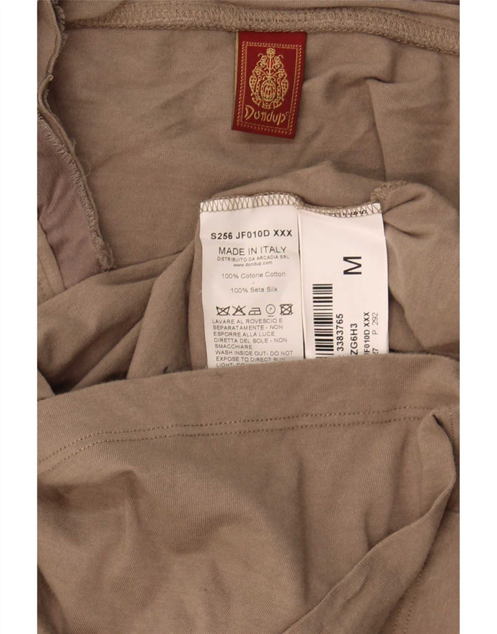 T-shirt damski Dondup Top UK 12, średnia bawełna khaki