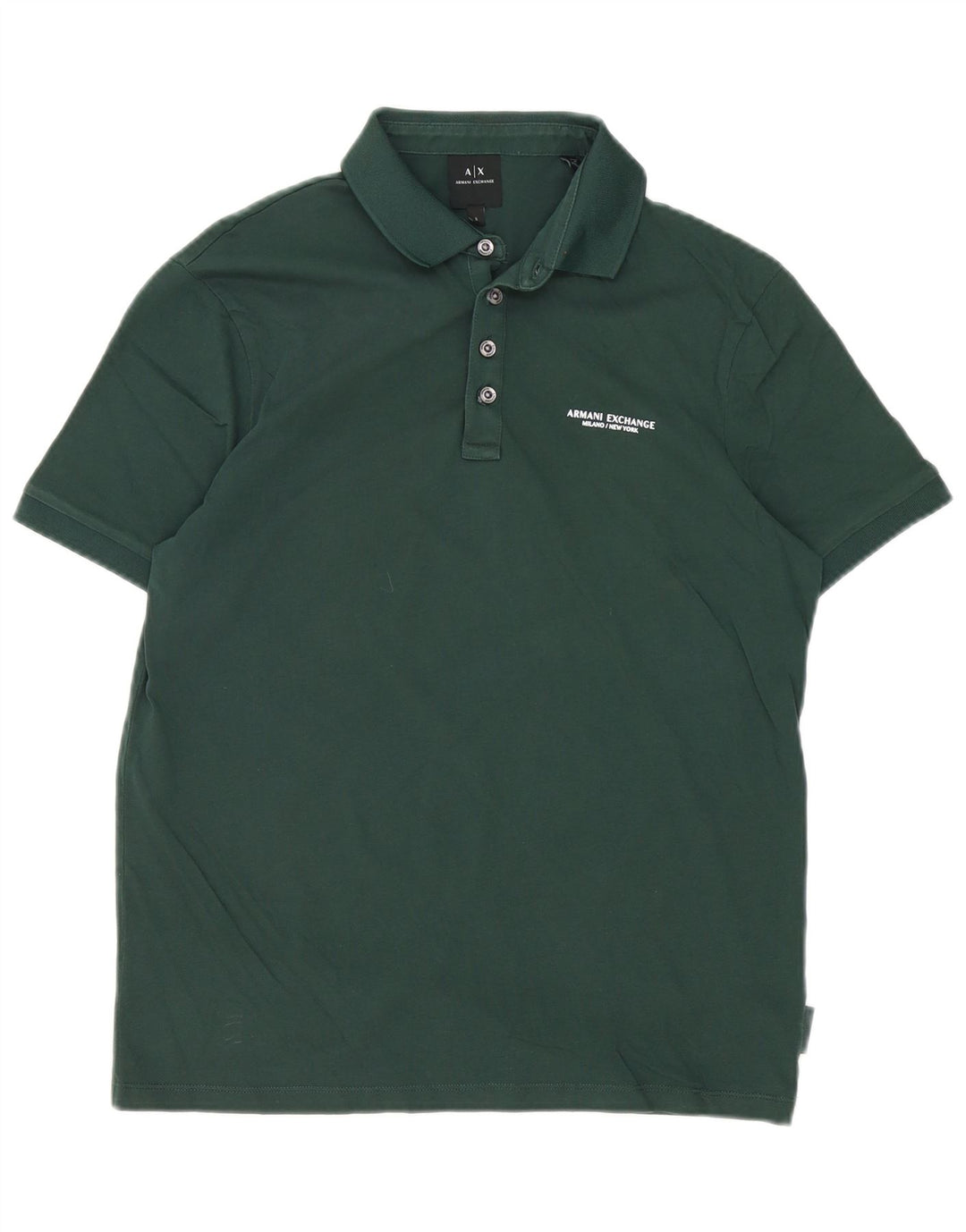 Męska koszulka polo Armani Exchange, mała, zielona, bawełniana