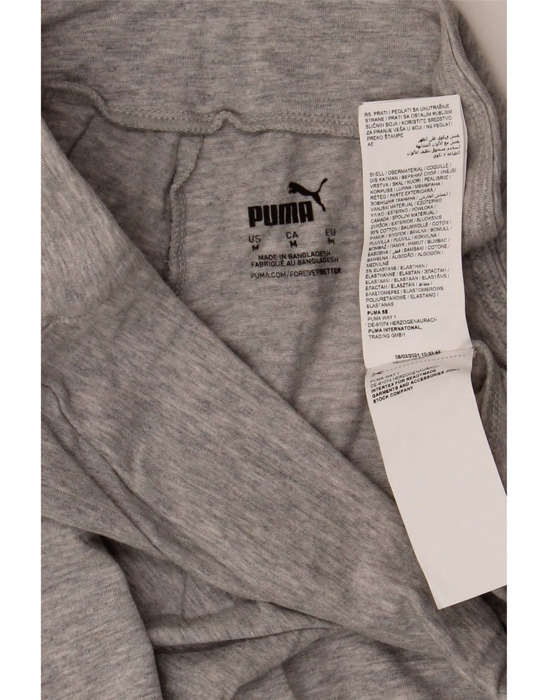 Damskie legginsy Puma Graphic UK 14 Średnioszare, bawełniane