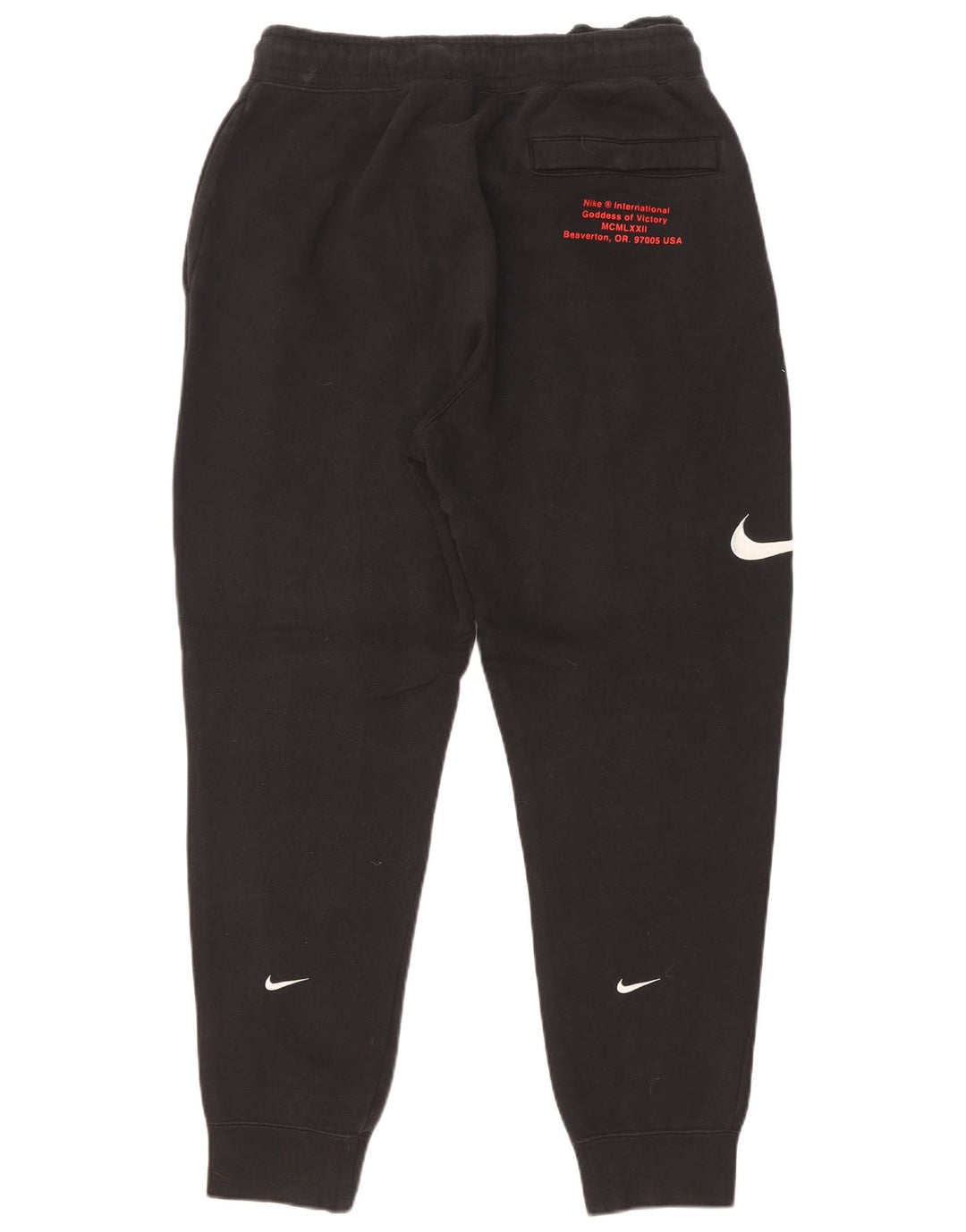 Męskie spodnie dresowe Nike Graphic Joggers, średnia czarna bawełna
