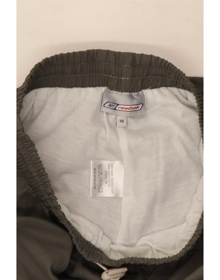 Chłopięce spodnie dresowe Reebok 13-14 lat, khaki, poliester