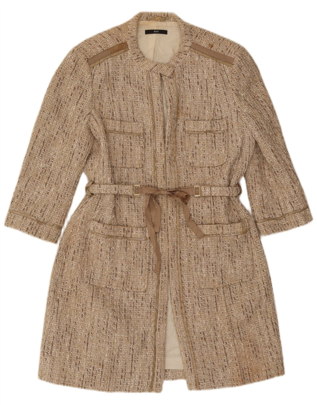 Płaszcz damski Hugo Boss UK 14, średni beż, bawełna