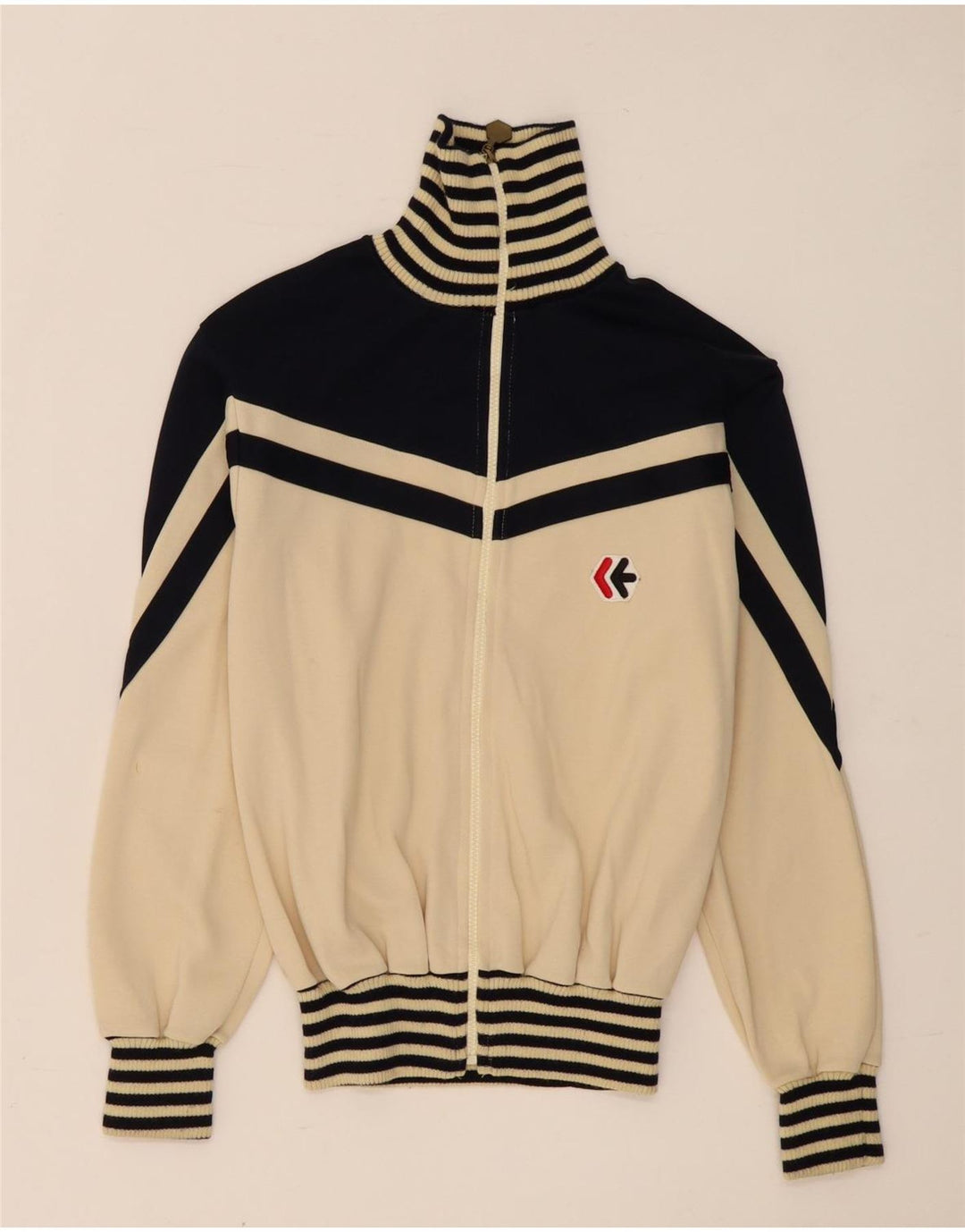 Damska kurtka dresowa w stylu vintage UK 14 w kolorze średniego beżu