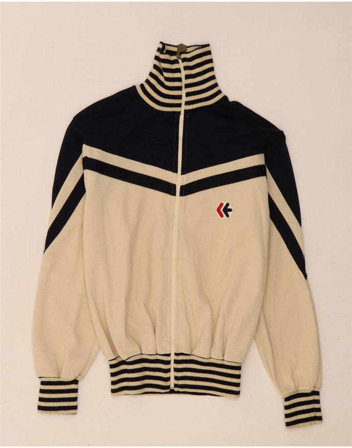 Damska kurtka dresowa w stylu vintage UK 14 w kolorze średniego beżu