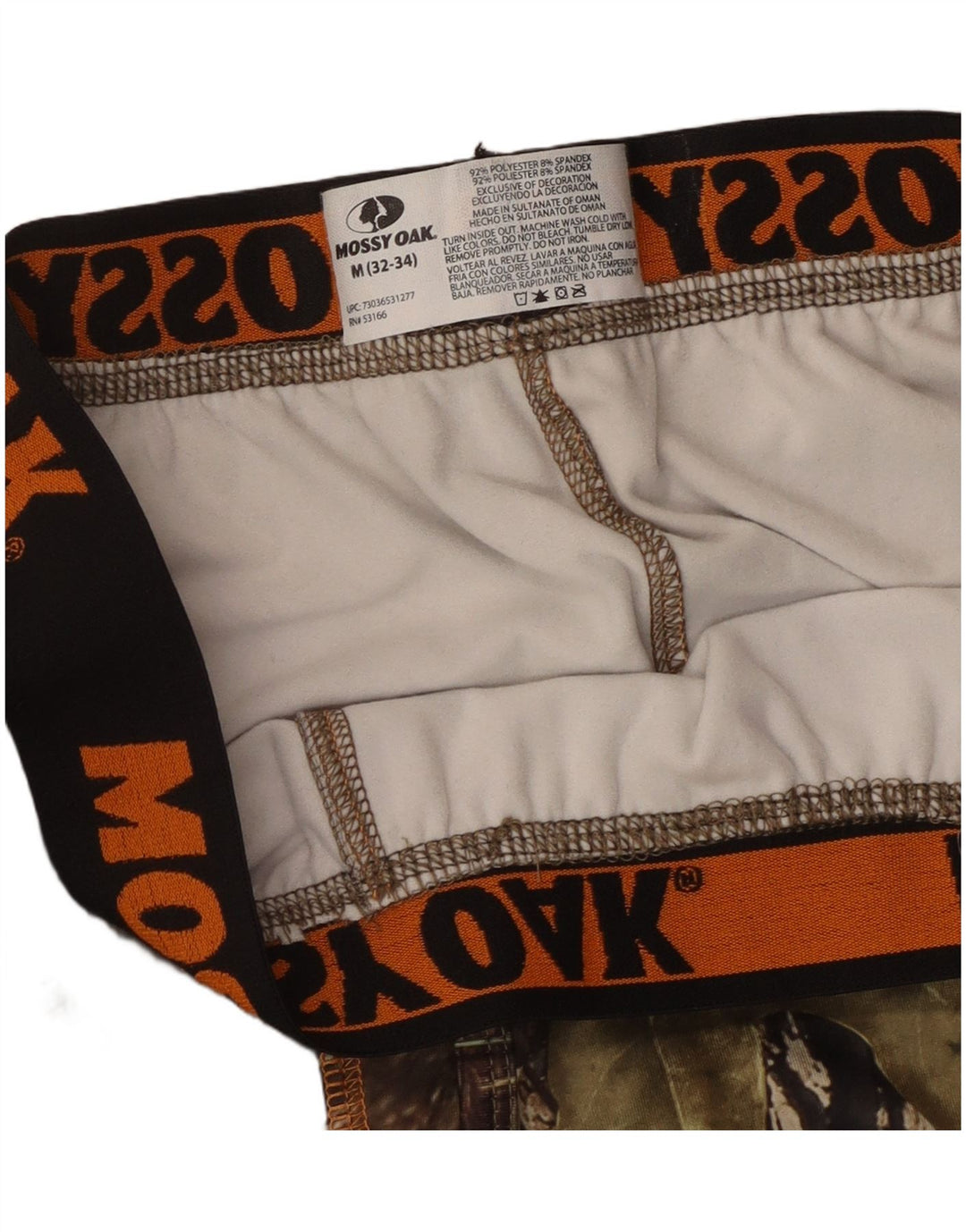 Męskie legginsy z grafiką Mossy Oak, średni poliester w kamuflażu khaki