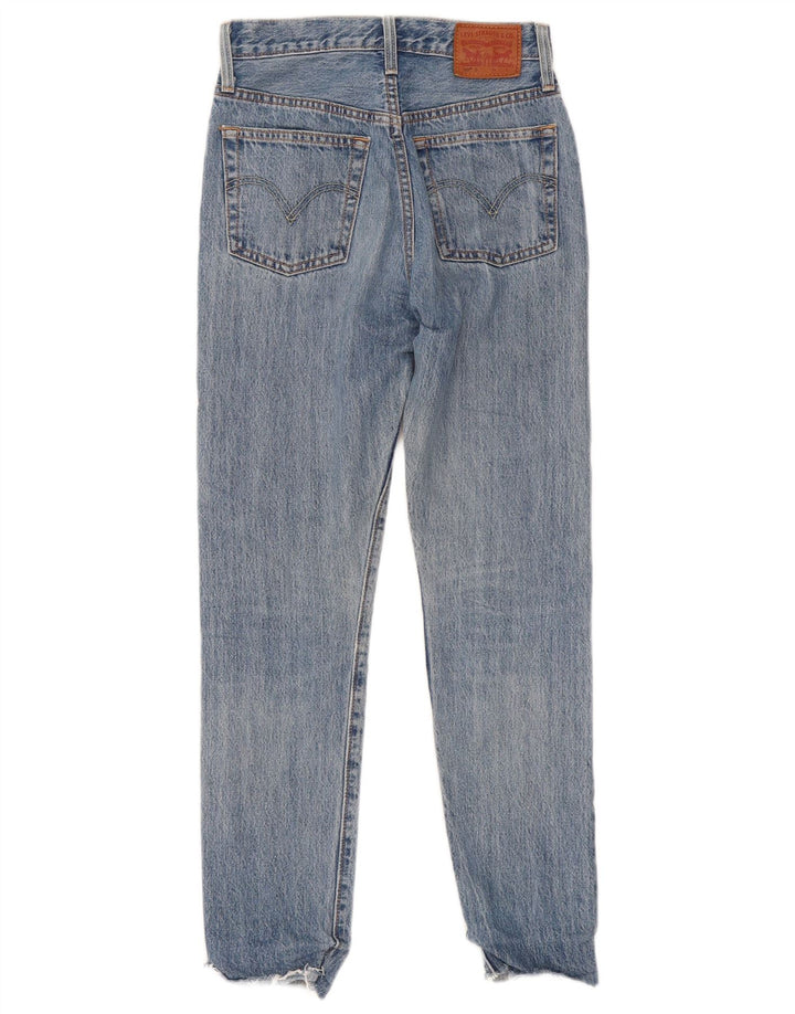 Damskie jeansy Levi's 501 Straight W23 L27 Niebieskie bawełniane