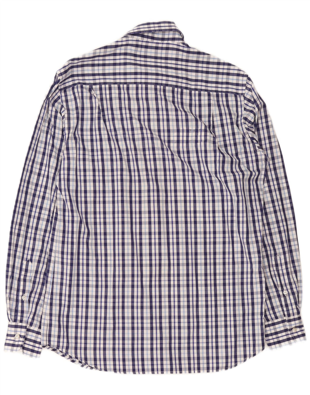 Męska koszula w kratkę Paul & Shark, bawełniana, w średnią niebieską kratkę