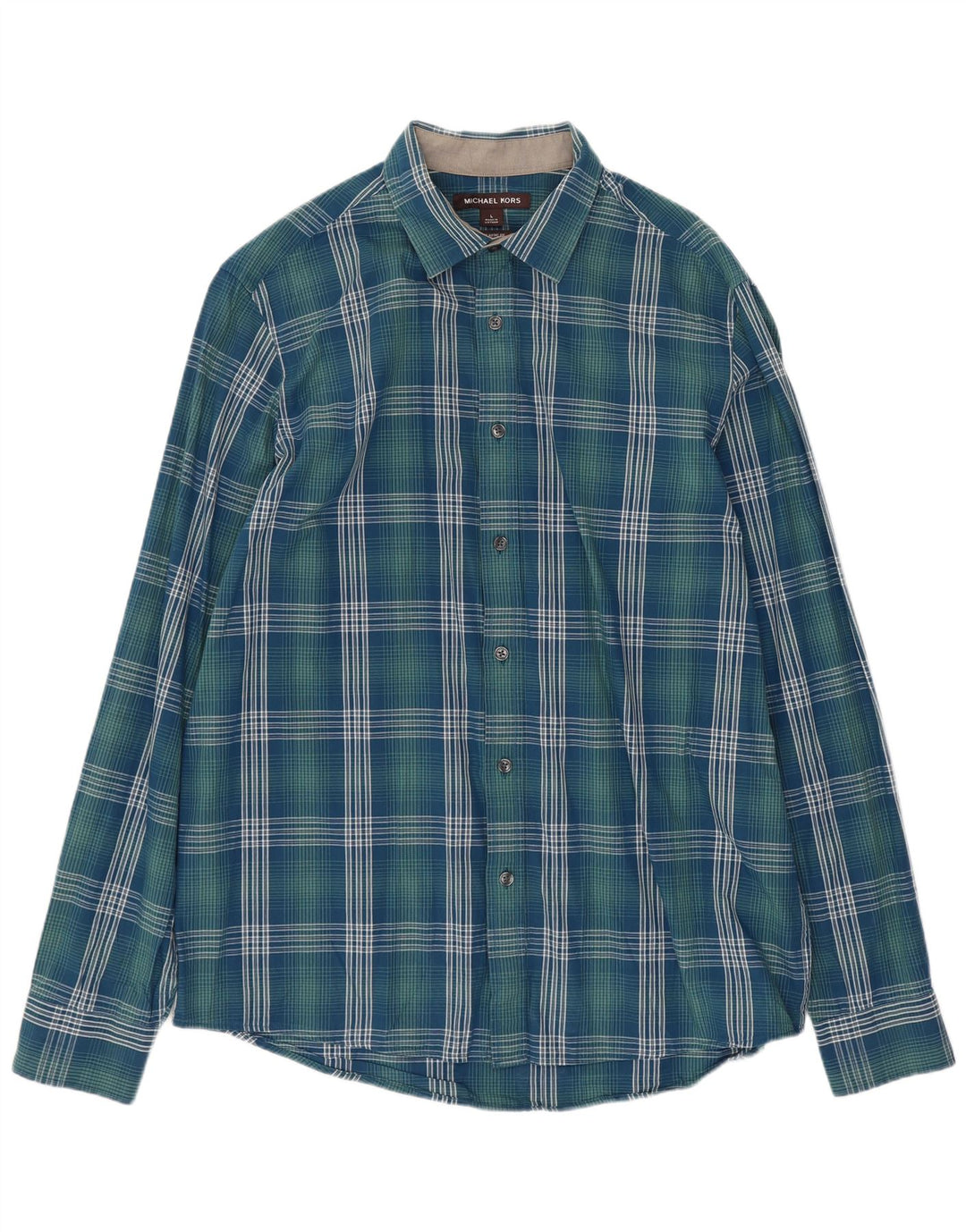 Koszula męska Michael Kors o klasycznym kroju, duża, niebieska, bawełniana w kratę