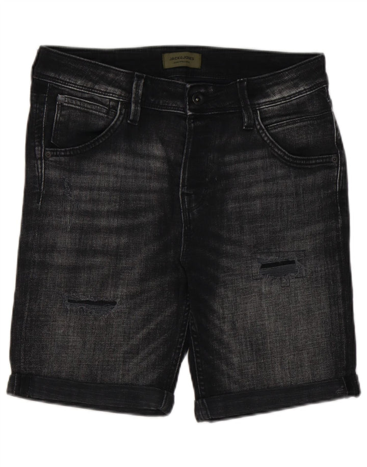 Męskie spodenki jeansowe Jack & Jones w trudnej sytuacji, małe W29, czarne
