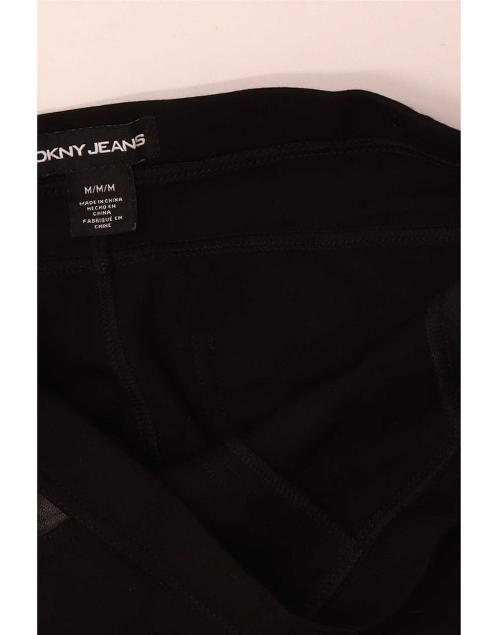 Spodnie damskie Dkny Slim Casual, średnie W30 L29, czarna wiskoza