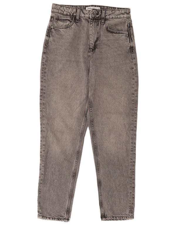 Damskie jeansy zwężane Zara EU 36 XS W26 L27 Szara bawełna