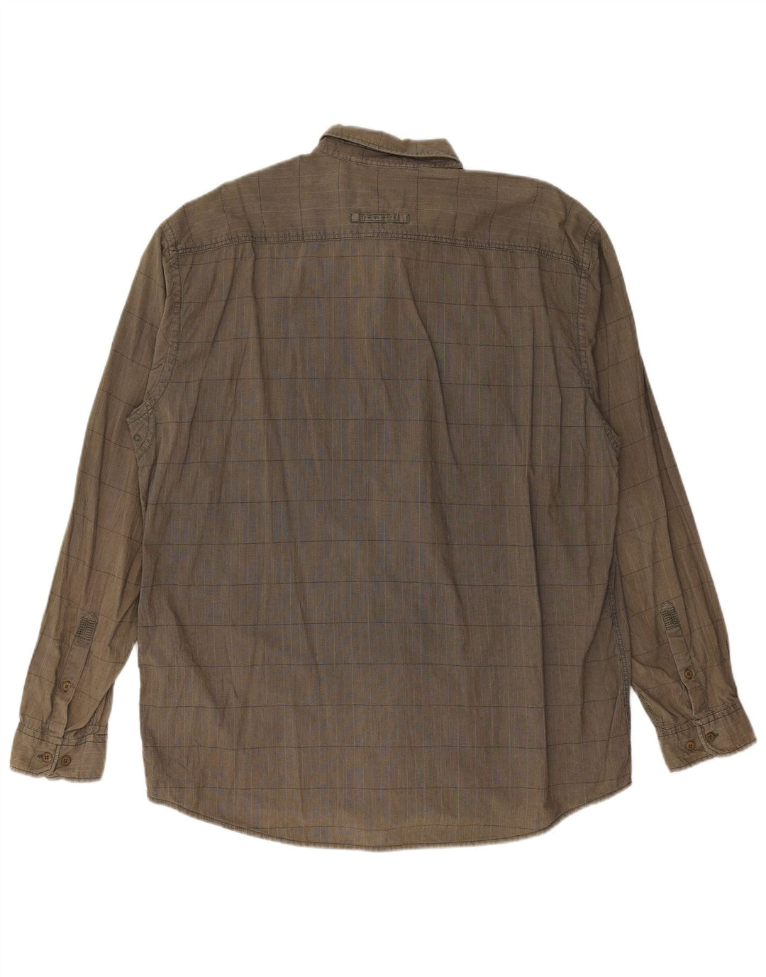 Koszula męska CAMEL ACTIVE o regularnym kroju XL, khaki, w kratę, bawełniana