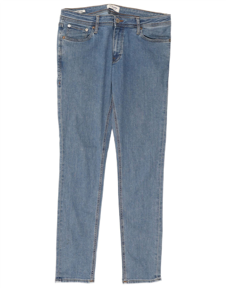 JACK & JONES Męskie jeansy Liam Skinny W34 L32 Niebieskie