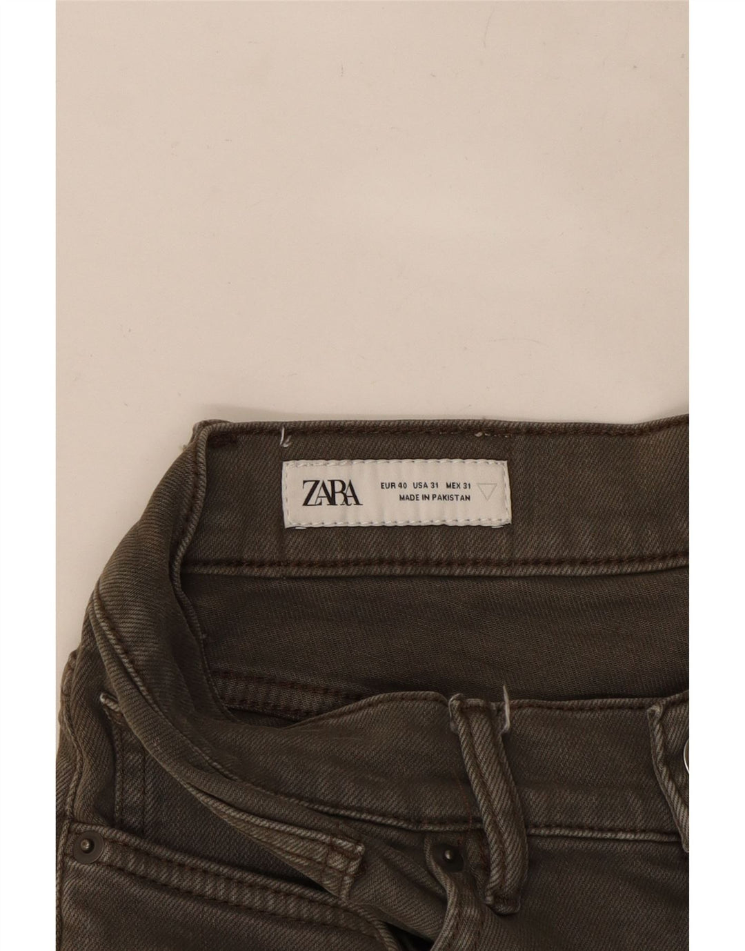 Zwężane jeansy męskie Zara EU 40 Medium W31 L31 brązowe