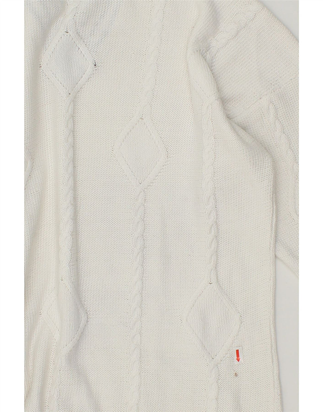 VINTAGE Womens V-Neck Jumper Sweater UK 16 Large White Vintage Vintage and Second-Hand Vintage from Messina Hembry 
