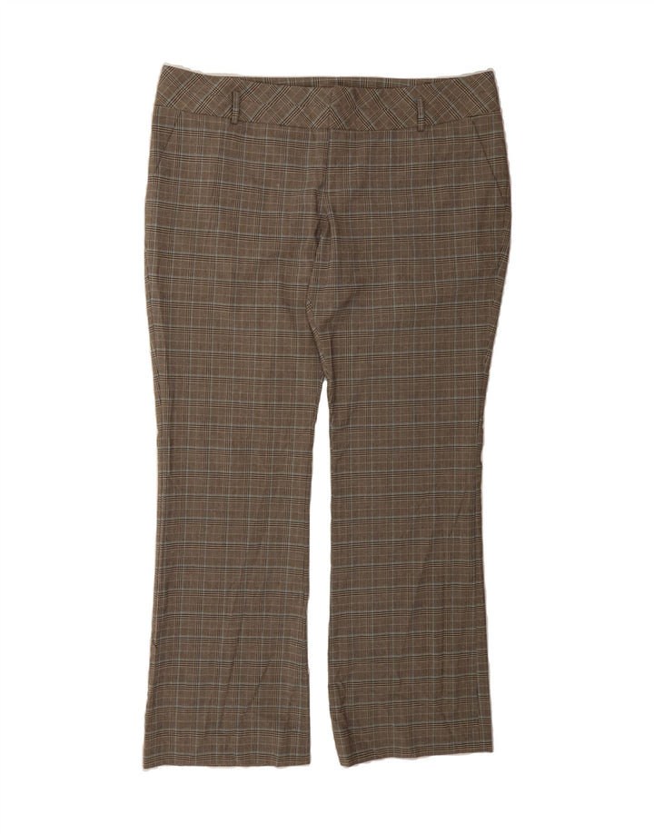 MOSSIMO Womens Bootcut Chino Trousers US 16 2XL W40 L32 Brown Check Vintage Mossimo and Second-Hand Mossimo from Messina Hembry 