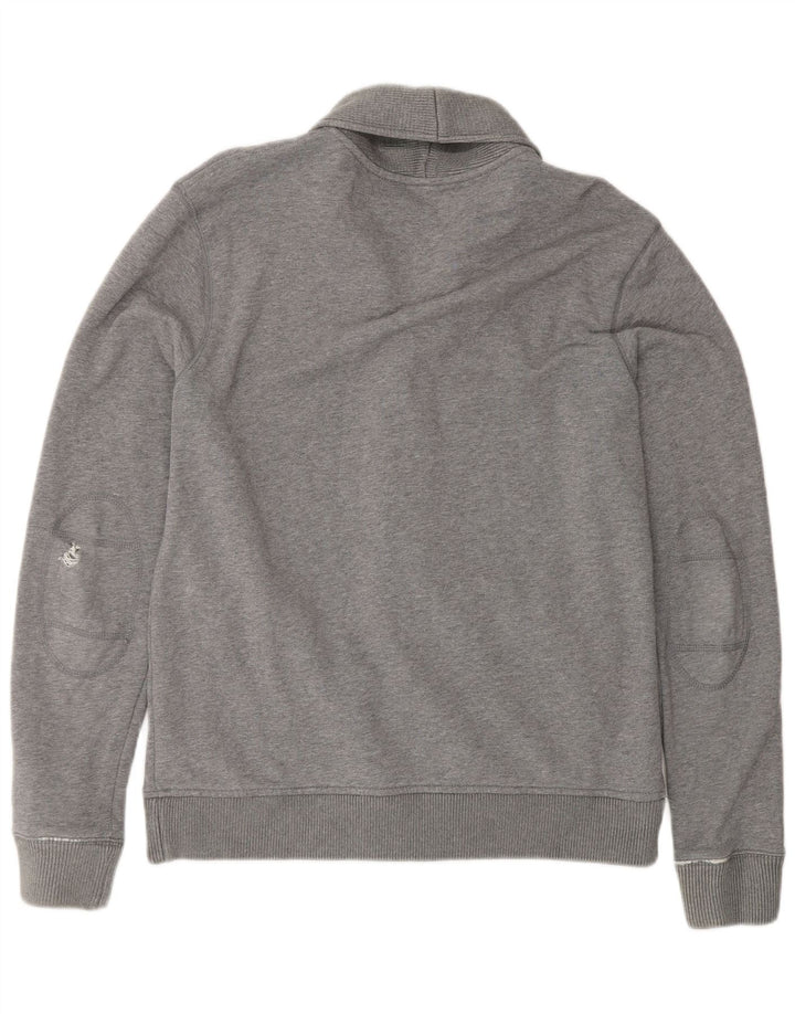 Męski sweter rozpinany z grafiką Tommy Hilfiger, duży, szary, bawełniany