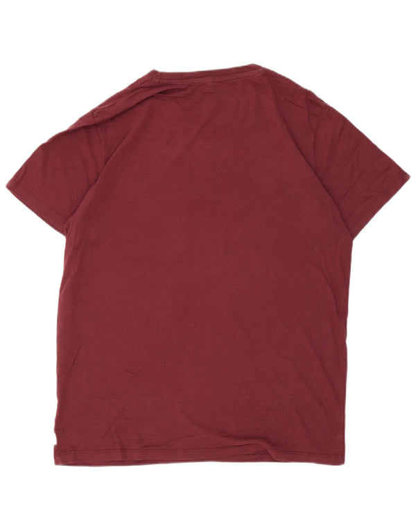 T-shirt męski Jack & Jones, duży, bordowy, bawełniany