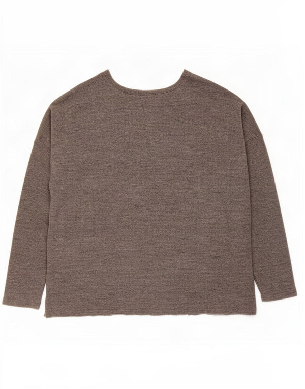 Damski top oversize z długim rękawem Zara UK 14, średni szary