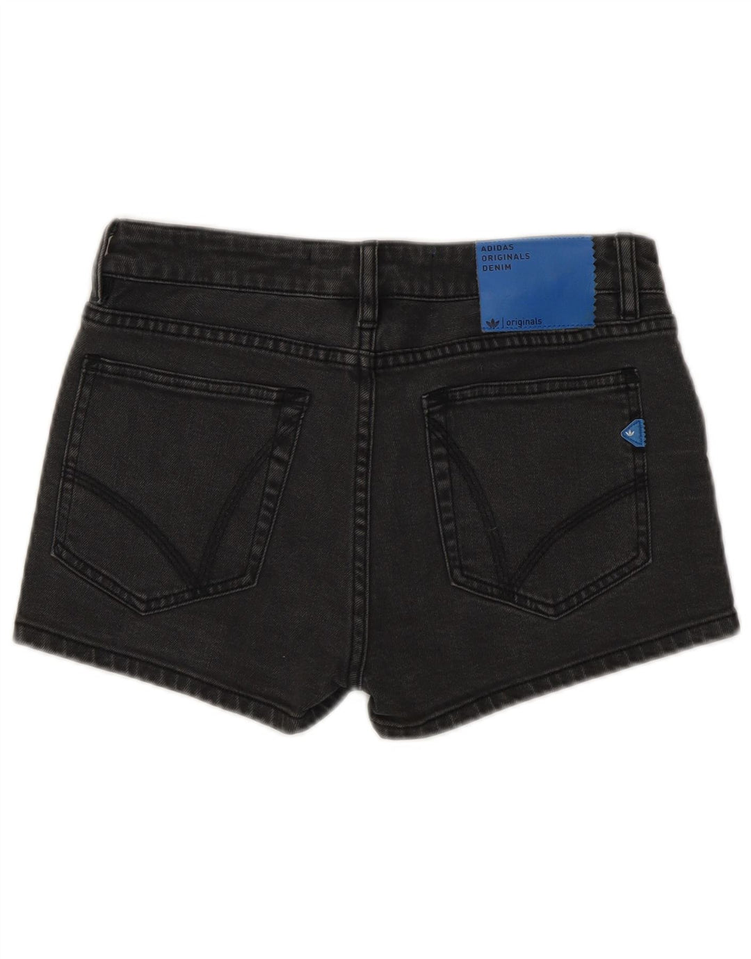 Damskie spodenki jeansowe ADIDAS W26 Małe, szare, bawełniane