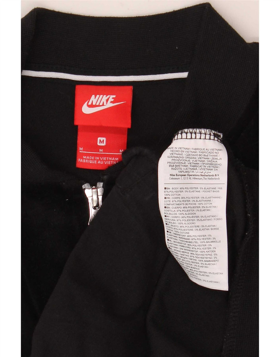 Damska kurtka dresowa Nike welurowa UK 14, średni czarny poliester