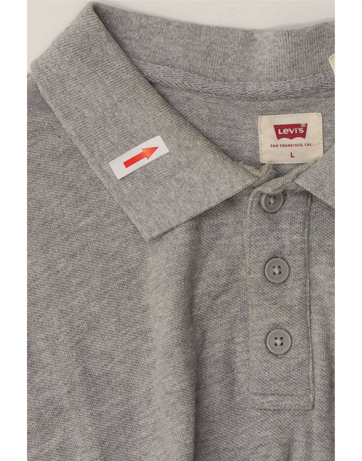 Męska koszulka polo Levi's, duża, szara, bawełniana