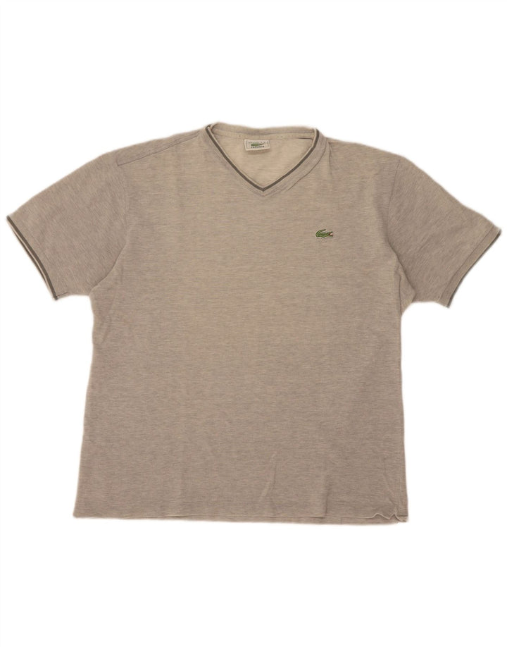 T-shirt męski Lacoste, rozmiar 5, duży, szary, bawełniany w plamki