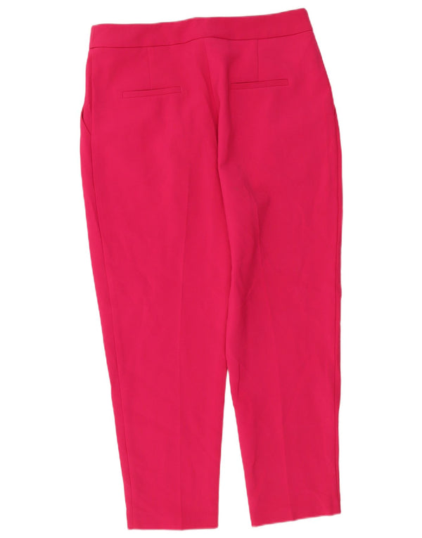 Damskie, przycięte spodnie Topshop UK 14, duże, W32 L25, różowy poliester