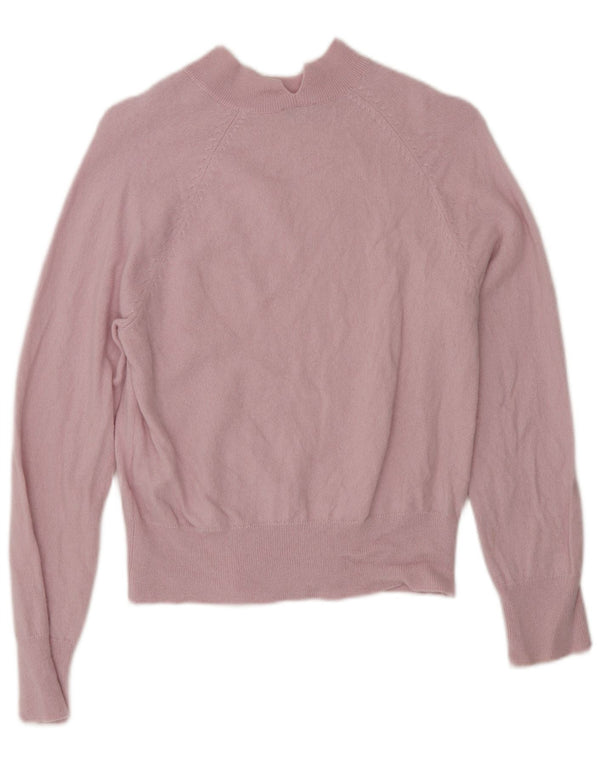 Sweter damski Jigsaw z golfem UK 10 Small Pink Wełna