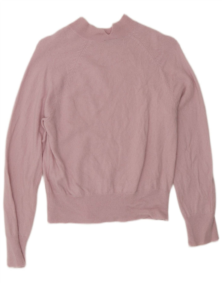 Sweter damski Jigsaw z golfem UK 10 Small Pink Wełna