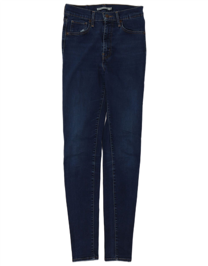 Damskie jeansy LEVI'S Mile High Super Skinny W27 L32 Granatowa bawełna